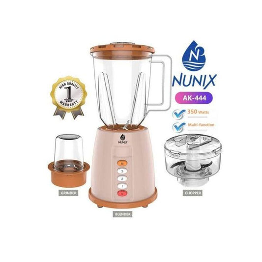 Nunix 3-in-1 Multifunction Blender AK-444 – Blender, Chopper & Grinder