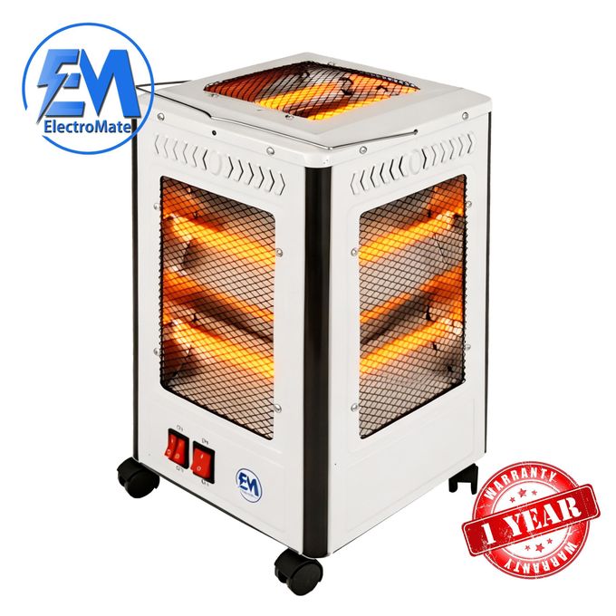 EM Quartz Heater 2000W – 5 Heat Settings Room Heater