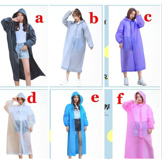 EVA Reusable Unisex Raincoat Jacket with Hood – Rain Cover for Men & Women