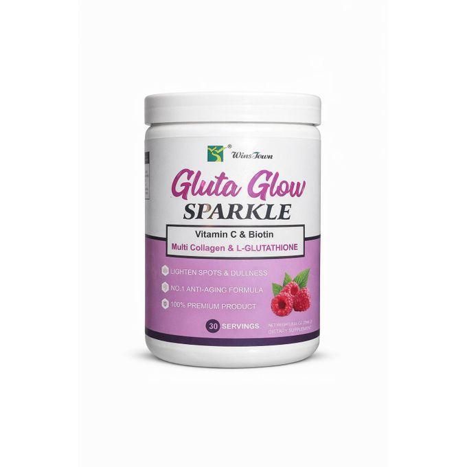 Winstown Gluta Glow Sparkle – Vitamin C, Biotin, Multi-Collagen & L-Glutathione Powder