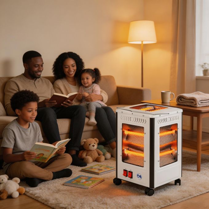 EM Quartz Heater 2000W – 5 Heat Settings Room Heater