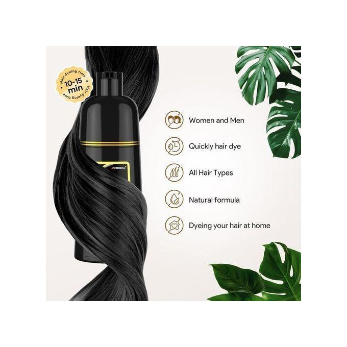 MEIDU Black Hair Dye Shampoo 3-in-1 for Gray Hair