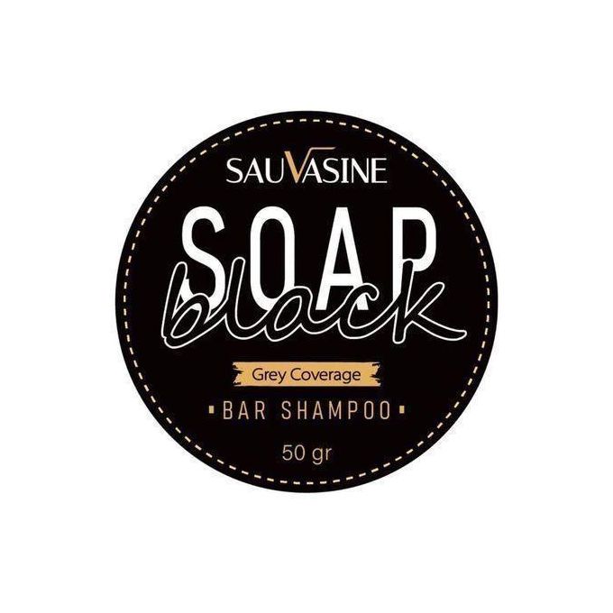 Sauvasine Black Soap Grey Covering Bar Shampoo – 50g