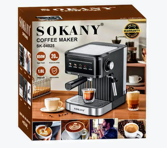 Sokany Espresso Machine – 1.8L, 850W, SK-04025