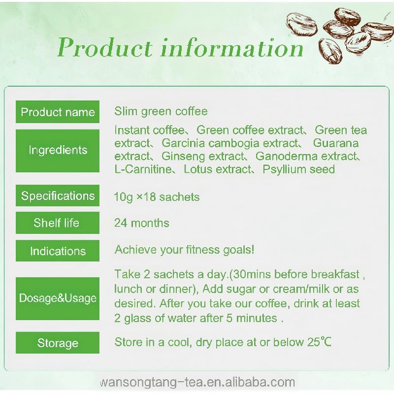 Winstown Slim Green Coffee with Ganoderma Extract – 180g